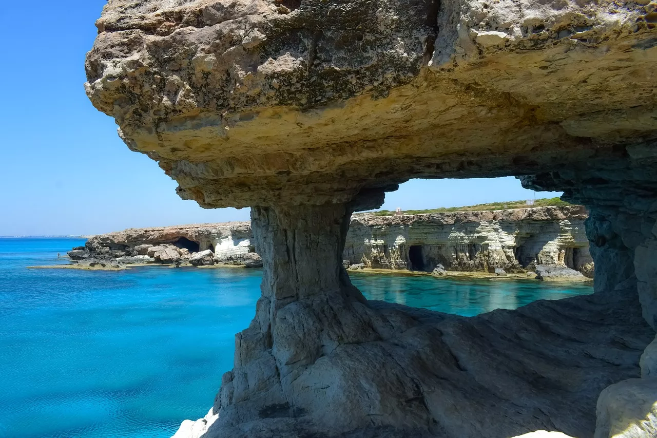 cavo greko, cyprus, sea caves