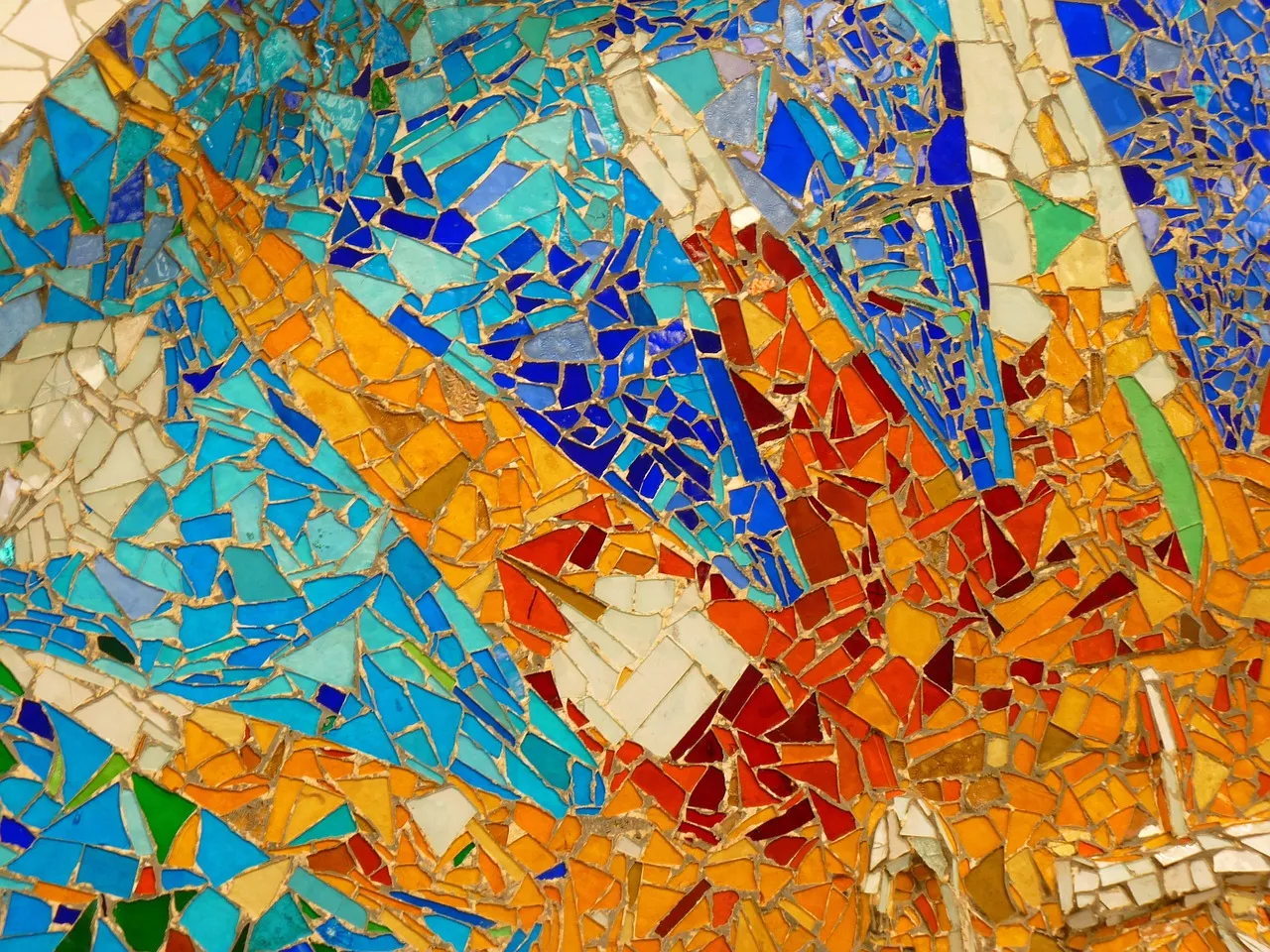 park güell, gaudí, mosaic